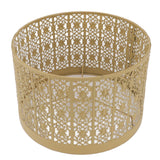 Lamp Shade Hollow Out Metal E27 E14 Clip On Easy Installation Durable Lamp Cover for Table Bedroom Living Room Home Yellow - Extra Image