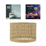 Lamp Shade Hollow Out Metal E27 E14 Clip On Easy Installation Durable Lamp Cover for Table Bedroom Living Room Home Yellow - Extra Image