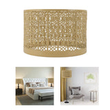 Lamp Shade Hollow Out Metal E27 E14 Clip On Easy Installation Durable Lamp Cover for Table Bedroom Living Room Home Yellow