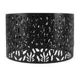 Metal Lamp Shades Hollow Carved Lampshade Modern Style Hollow Lampshade Compatible with E27 E14 Lamp Holder Water Grass Leaf Black
