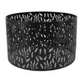 Metal Lamp Shades Hollow Carved Lampshade Modern Style Hollow Lampshade Compatible with E27 E14 Lamp Holder Water Grass Leaf Black