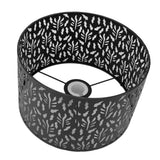 Metal Lamp Shades Hollow Carved Lampshade Modern Style Hollow Lampshade Compatible with E27 E14 Lamp Holder Water Grass Leaf Black - 45-Degree Angle