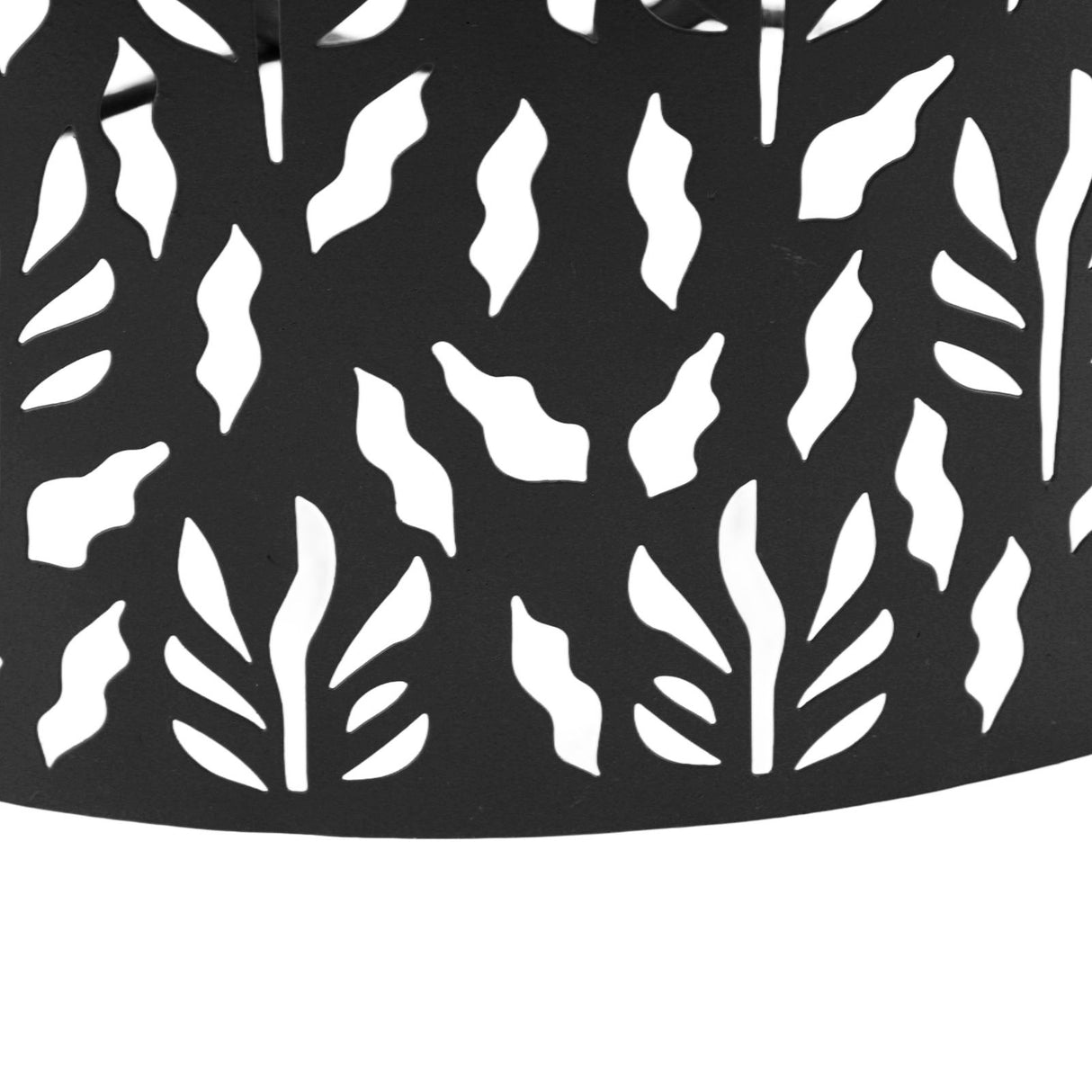 Metal Lamp Shades Hollow Carved Lampshade Modern Style Hollow Lampshade Compatible with E27 E14 Lamp Holder Water Grass Leaf Black