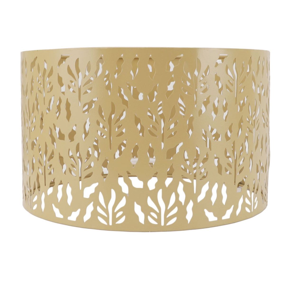 Metal Lamp Shades Hollow Carved Lampshade Modern Style Hollow Lampshade Compatible with E27 E14 Lamp Holder Water Grass Leaf Yellow