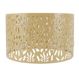 Metal Lamp Shades Hollow Carved Lampshade Modern Style Hollow Lampshade Compatible with E27 E14 Lamp Holder Water Grass Leaf Yellow