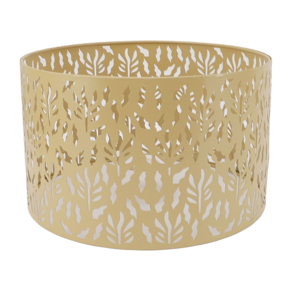 Metal Lamp Shades Hollow Carved Lampshade Modern Style Hollow Lampshade Compatible with E27 E14 Lamp Holder Water Grass Leaf Yellow