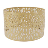 Metal Lamp Shades Hollow Carved Lampshade Modern Style Hollow Lampshade Compatible with E27 E14 Lamp Holder Water Grass Leaf Yellow