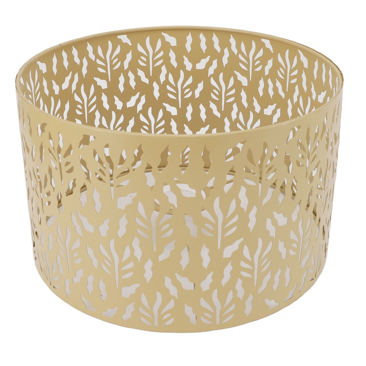 Metal Lamp Shades Hollow Carved Lampshade Modern Style Hollow Lampshade Compatible with E27 E14 Lamp Holder Water Grass Leaf Yellow