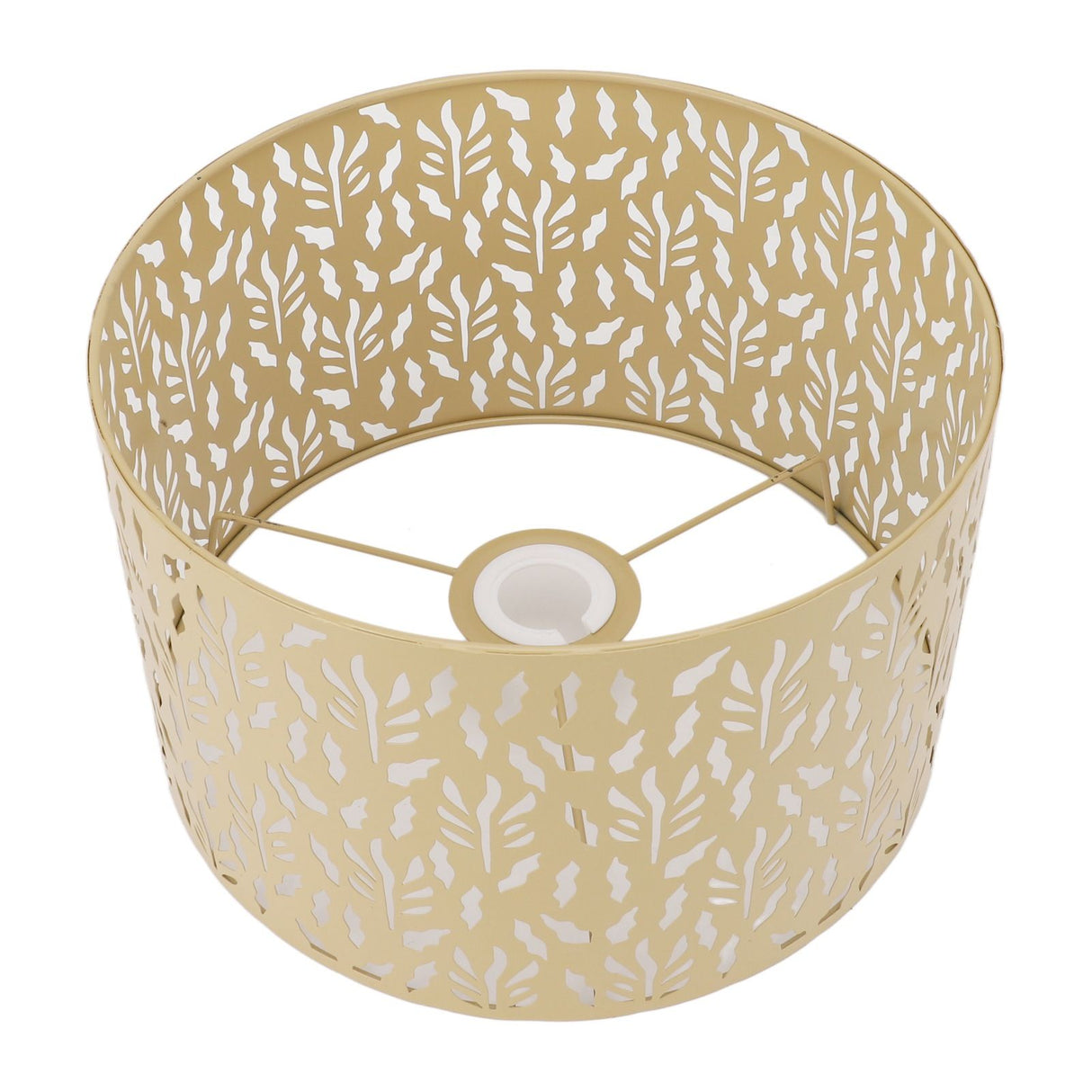 Metal Lamp Shades Hollow Carved Lampshade Modern Style Hollow Lampshade Compatible with E27 E14 Lamp Holder Water Grass Leaf Yellow
