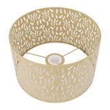 Metal Lamp Shades Hollow Carved Lampshade Modern Style Hollow Lampshade Compatible with E27 E14 Lamp Holder Water Grass Leaf Yellow - Top-Down View