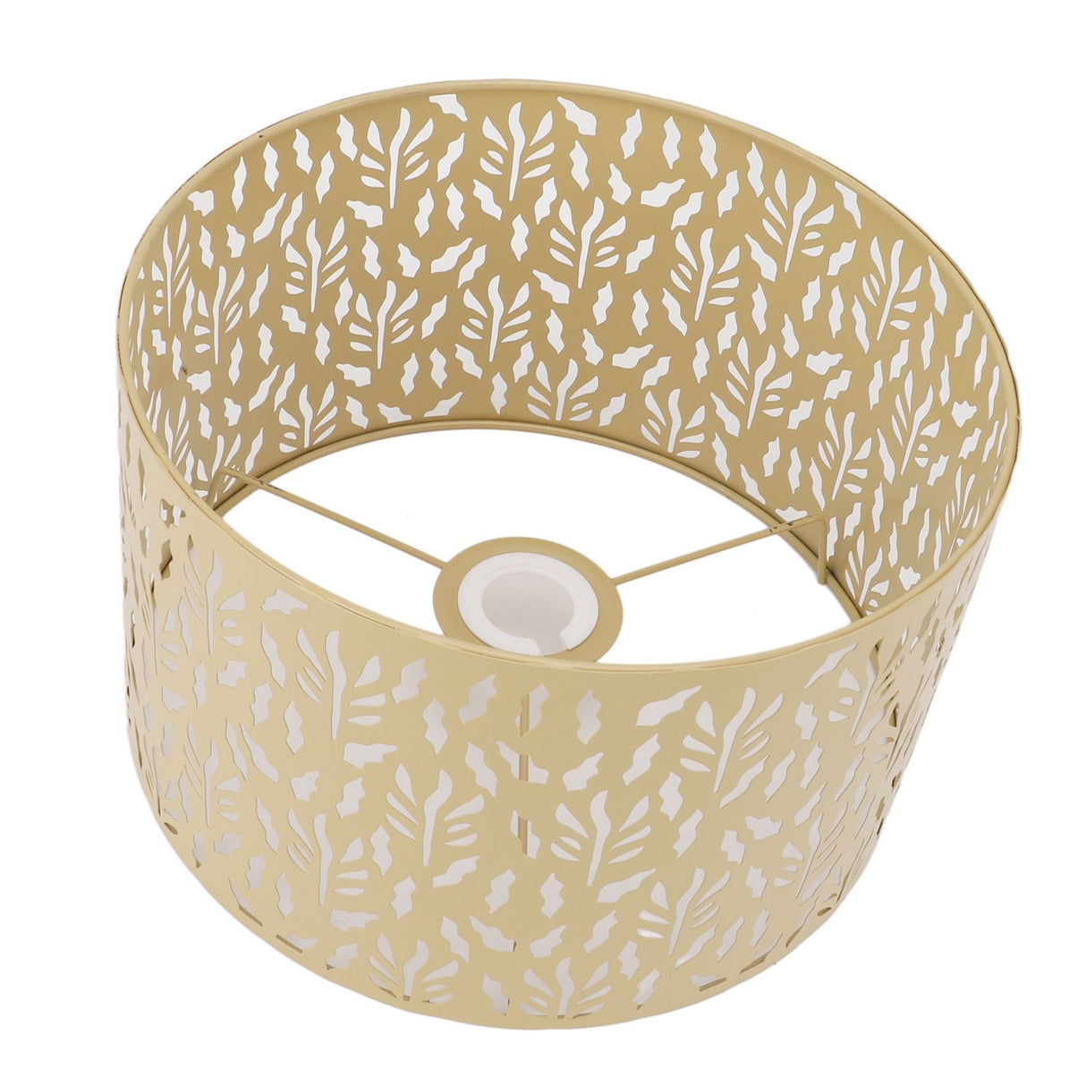 Metal Lamp Shades Hollow Carved Lampshade Modern Style Hollow Lampshade Compatible with E27 E14 Lamp Holder Water Grass Leaf Yellow
