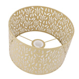 Metal Lamp Shades Hollow Carved Lampshade Modern Style Hollow Lampshade Compatible with E27 E14 Lamp Holder Water Grass Leaf Yellow - 45-Degree Angle
