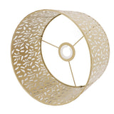 Metal Lamp Shades Hollow Carved Lampshade Modern Style Hollow Lampshade Compatible with E27 E14 Lamp Holder Water Grass Leaf Yellow