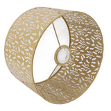 Metal Lamp Shades Hollow Carved Lampshade Modern Style Hollow Lampshade Compatible with E27 E14 Lamp Holder Water Grass Leaf Yellow - Low Angle