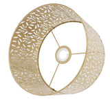 Metal Lamp Shades Hollow Carved Lampshade Modern Style Hollow Lampshade Compatible with E27 E14 Lamp Holder Water Grass Leaf Yellow