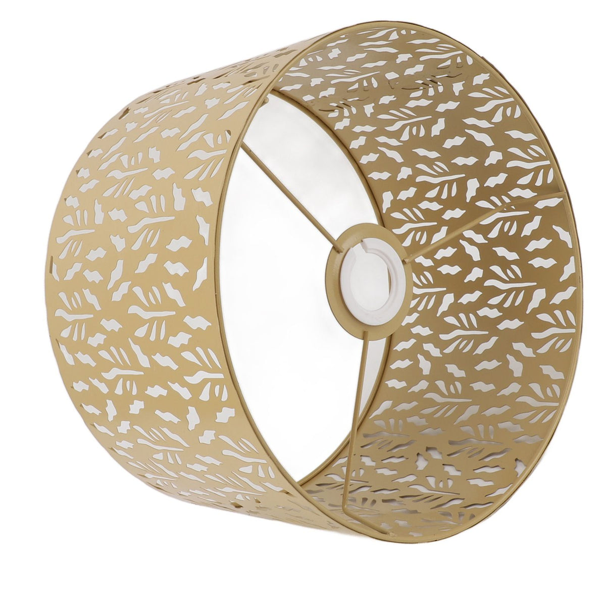 Metal Lamp Shades Hollow Carved Lampshade Modern Style Hollow Lampshade Compatible with E27 E14 Lamp Holder Water Grass Leaf Yellow