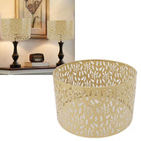 Metal Lamp Shades Hollow Carved Lampshade Modern Style Hollow Lampshade Compatible with E27 E14 Lamp Holder Water Grass Leaf Yellow