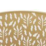 Metal Lamp Shades Hollow Carved Lampshade Modern Style Hollow Lampshade Compatible with E27 E14 Lamp Holder Water Grass Leaf Yellow - Extra Image