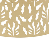 Metal Lamp Shades Hollow Carved Lampshade Modern Style Hollow Lampshade Compatible with E27 E14 Lamp Holder Water Grass Leaf Yellow - Extra Image