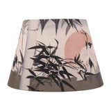 Chinese Style Lamp Shade Cloth E27 E14 Red Crowned Crane Decorative Drum Lamp Shade for Table Floor Lamp Hanging Light