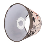 Chinese Style Lamp Shade Cloth E27 E14 Red Crowned Crane Decorative Drum Lamp Shade for Table Floor Lamp Hanging Light