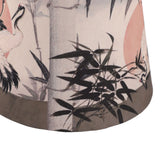 Chinese Style Lamp Shade Cloth E27 E14 Red Crowned Crane Decorative Drum Lamp Shade for Table Floor Lamp Hanging Light