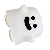 Cute Ghost Night Light Stepless Dimming USB Rechargeable Mini Kids Bedside Lamp Table Decoration for Nursery Bedroom Dorm Smile - Top-Down View