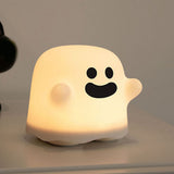 Cute Ghost Night Light Stepless Dimming USB Rechargeable Mini Kids Bedside Lamp Table Decoration for Nursery Bedroom Dorm Smile - Extra Image