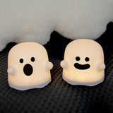 Cute Ghost Night Light Stepless Dimming USB Rechargeable Mini Kids Bedside Lamp Table Decoration for Nursery Bedroom Dorm Smile - Extra Image