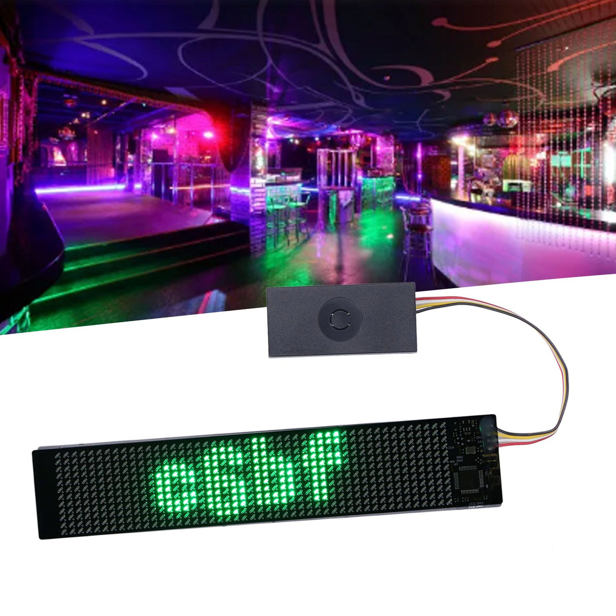 LED Matrix Panel Green Programmable Flexible Scrolling LED Sign for Store Car Bar Hotel
