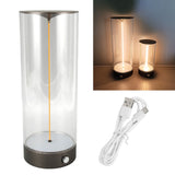 Bedside Night Light Touch Dimmable USB Charging Minimalist LED Table Lamp for Bedroom Nightstand L