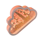 Tulip Cloud Mirror Night Lights 20 Pink Flowers Plastic Built in Batteries DIY Cloud Mirror Tulip Lamp for Birthday Valentine's Day