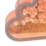 Tulip Cloud Mirror Night Lights 20 Pink Flowers Plastic Built in Batteries DIY Cloud Mirror Tulip Lamp for Birthday Valentine's Day