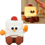 Chocolate Night Light for Kids 30min Timing Baby Silicone LED Night Lamp Rechargeable Kids Night Light Phone Holder Function
