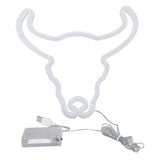 Cow Neon Light Decorative Animal Neon Night Light Hanging LED Neon Sign for Wedding Party Bedroom Bar