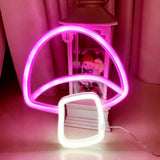 Mushroom LED Neon Light Mushroom Cute Neon Sign for Decorating Living Room Children Room Bar Game Room USB Battery Powered