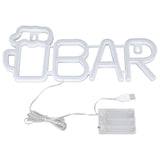 LED Neon Sign BAR Shape Design USB Or Battery Powered High Safety Widely Used Bar Neon Light for Bedroom Party Backyard Red BAR - 45-Degree Angle