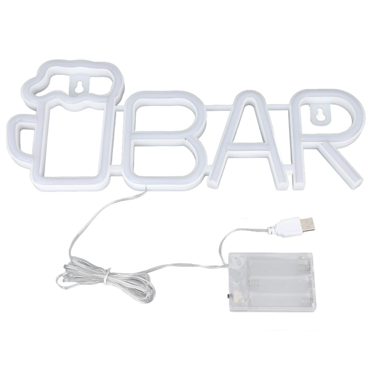 LED Neon Sign BAR Shape Design USB Or Battery Powered High Safety Widely Used Bar Neon Light for Bedroom Party Backyard Purple BAR