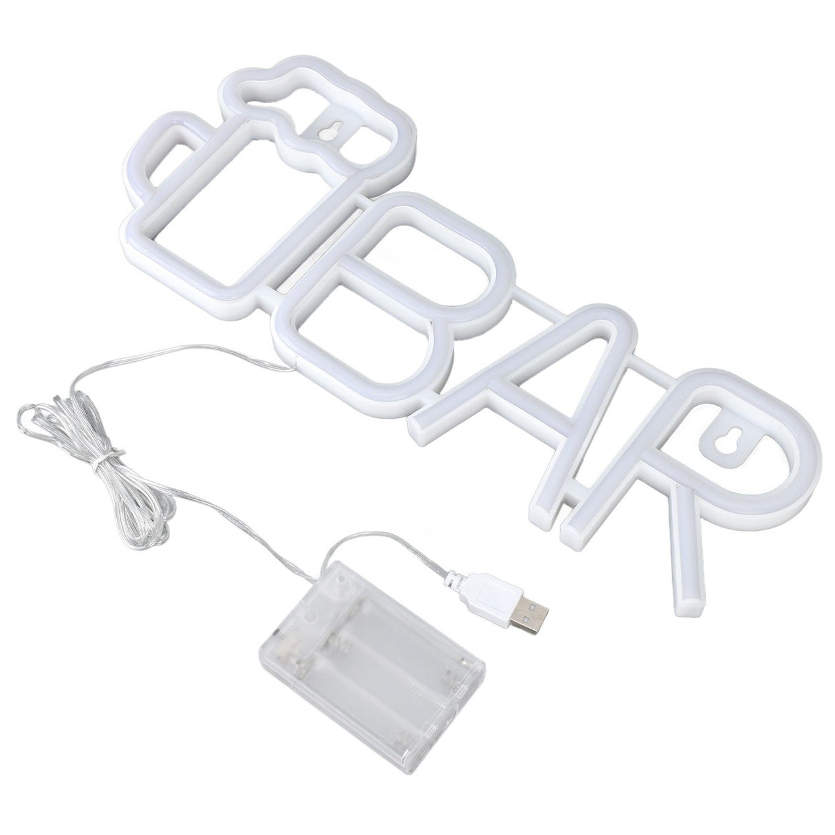 LED Neon Sign BAR Shape Design USB Or Battery Powered High Safety Widely Used Bar Neon Light for Bedroom Party Backyard Purple BAR