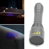UV Flashlight Portable Aluminum Alloy Shell 365nm LED Blacklight Flashlight for Forged Documents Detecting