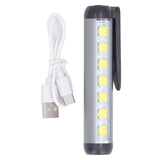 LED Pen Light Aluminum Alloy Portable USB Rechargeable Pocket Dual Beam Penlight Mini Handheld Light for Nurses Students Medical Doctors