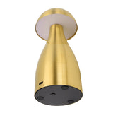 Metal Mushroom Table Lamp Dimmable Mushroom Decor Night Light Cordless Rechargeable Bedside Lamp for Children Nursing Bar Golden - Close-Up Angle