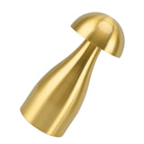 Metal Mushroom Table Lamp Dimmable Mushroom Decor Night Light Cordless Rechargeable Bedside Lamp for Children Nursing Bar Golden - Extra Image