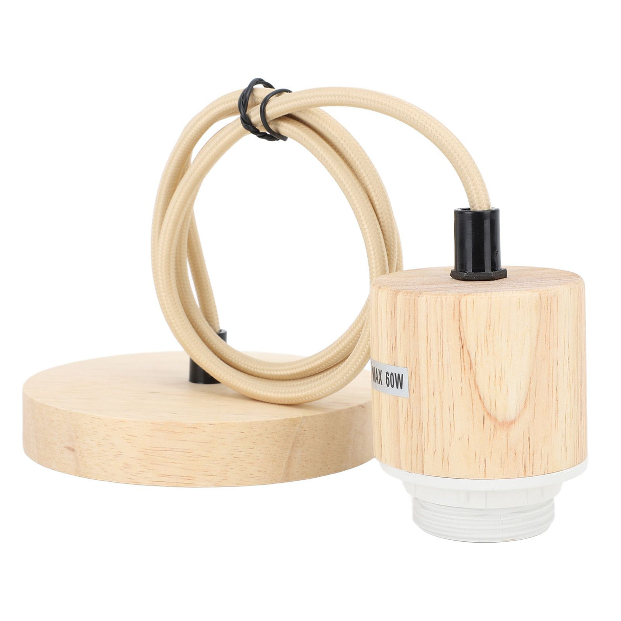 E27 Wooden Pendant Light Bulb Holder Vintage Lighting Accessory Wooden Ceiling Pendant Light Base Socket 220V