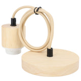 E27 Wooden Pendant Light Bulb Holder Vintage Lighting Accessory Wooden Ceiling Pendant Light Base Socket 220V - Top-Down View