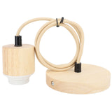 E27 Wooden Pendant Light Bulb Holder Vintage Lighting Accessory Wooden Ceiling Pendant Light Base Socket 220V