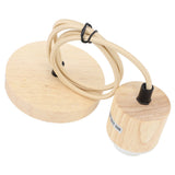 E27 Wooden Pendant Light Bulb Holder Vintage Lighting Accessory Wooden Ceiling Pendant Light Base Socket 220V