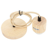 E27 Wooden Pendant Light Bulb Holder Vintage Lighting Accessory Wooden Ceiling Pendant Light Base Socket 220V