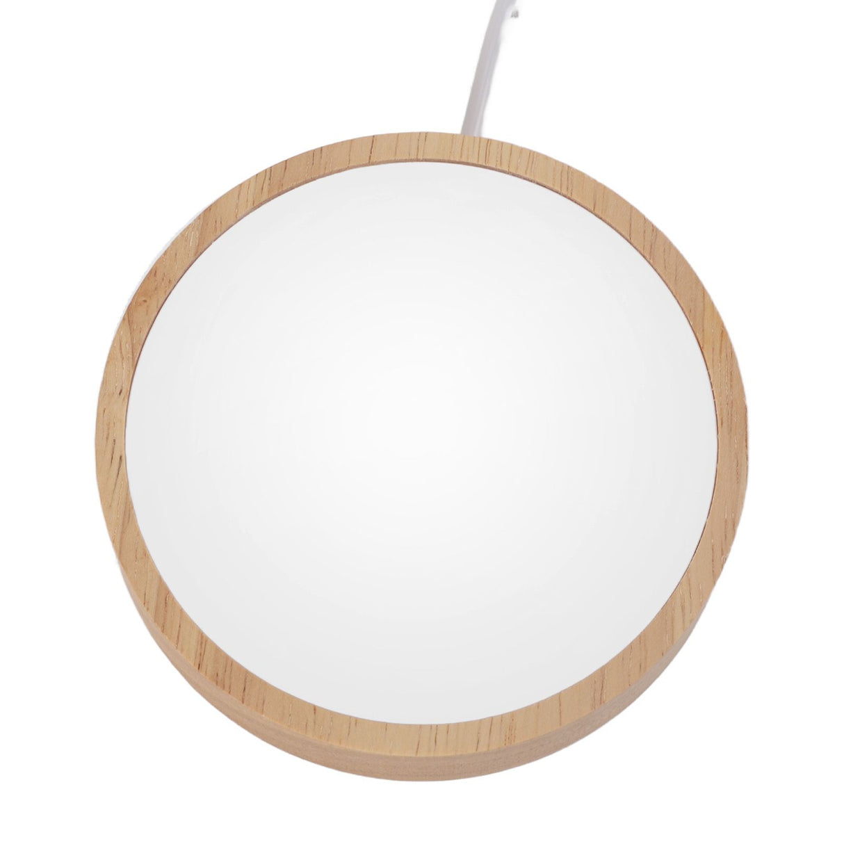 Round Wood Lighted Base Stand USB Powered 3 Color Temperature 10 Level Brightness Button Control LED Display Plate for Glass Crystal Art