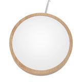Round Wood Lighted Base Stand USB Powered 3 Color Temperature 10 Level Brightness Button Control LED Display Plate for Glass Crystal Art